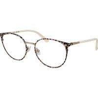 Runde Brille mit Leopardenmuster