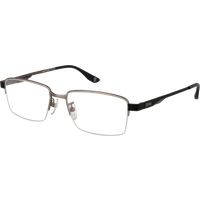 Rechteckige Halbrand-Metallbrille
