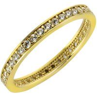 Goldener Memoire Ring mit Zirkonia
