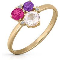 Edelstein-Clusterring mit Diamanten