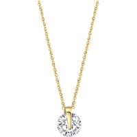 Elegante Goldkette mit Zirkonia-Anhänger