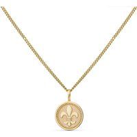 Goldene Halskette mit Lilien-Medaillon