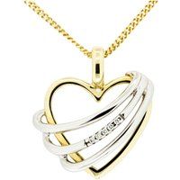 Herzanhänger Halskette mit Diamanten