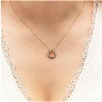 Zarte Goldkreis Diamant Halskette