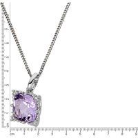 Halskette mit Amethyst- und Diamant-Anhänger