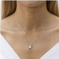 Goldkette mit Perle und Topas