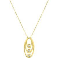 Goldene ovale Anhänger Halskette