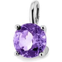 Amethyst runder Edelstein Anhänger in Gold