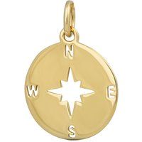 Kompass Motiv Gold Anhänger Charm