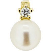 Goldanhänger mit Perle und Diamant
