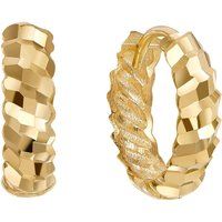 Goldene, diamantgeschnittene Creolen