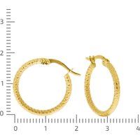 Strukturierte Gold Creolen, klassischer Stil