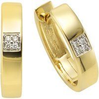 Goldene Creolen mit Diamanten