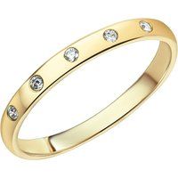 Zarter Goldring mit Zirkoniadetails