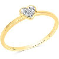 Zarter Gold Herz Diamantring