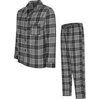 Kariertes Baumwoll-Pyjama-Set