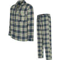 Herren Flanell Pyjama Set mit Karomuster