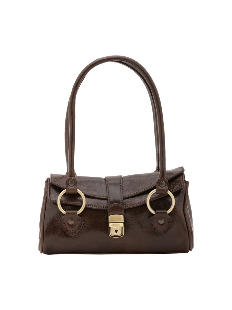 Klassische Bowlingtasche aus Leder mit Griff