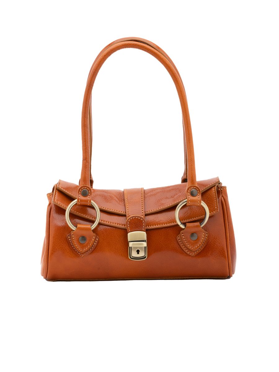 Klassische Bowlingtasche aus Leder mit Griff