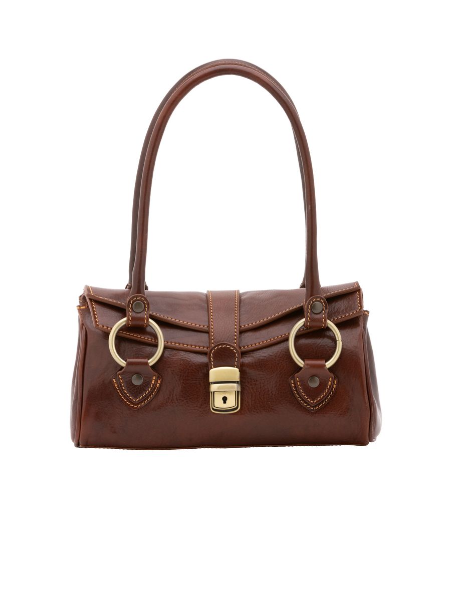 Klassische Bowlingtasche aus Leder mit Griff