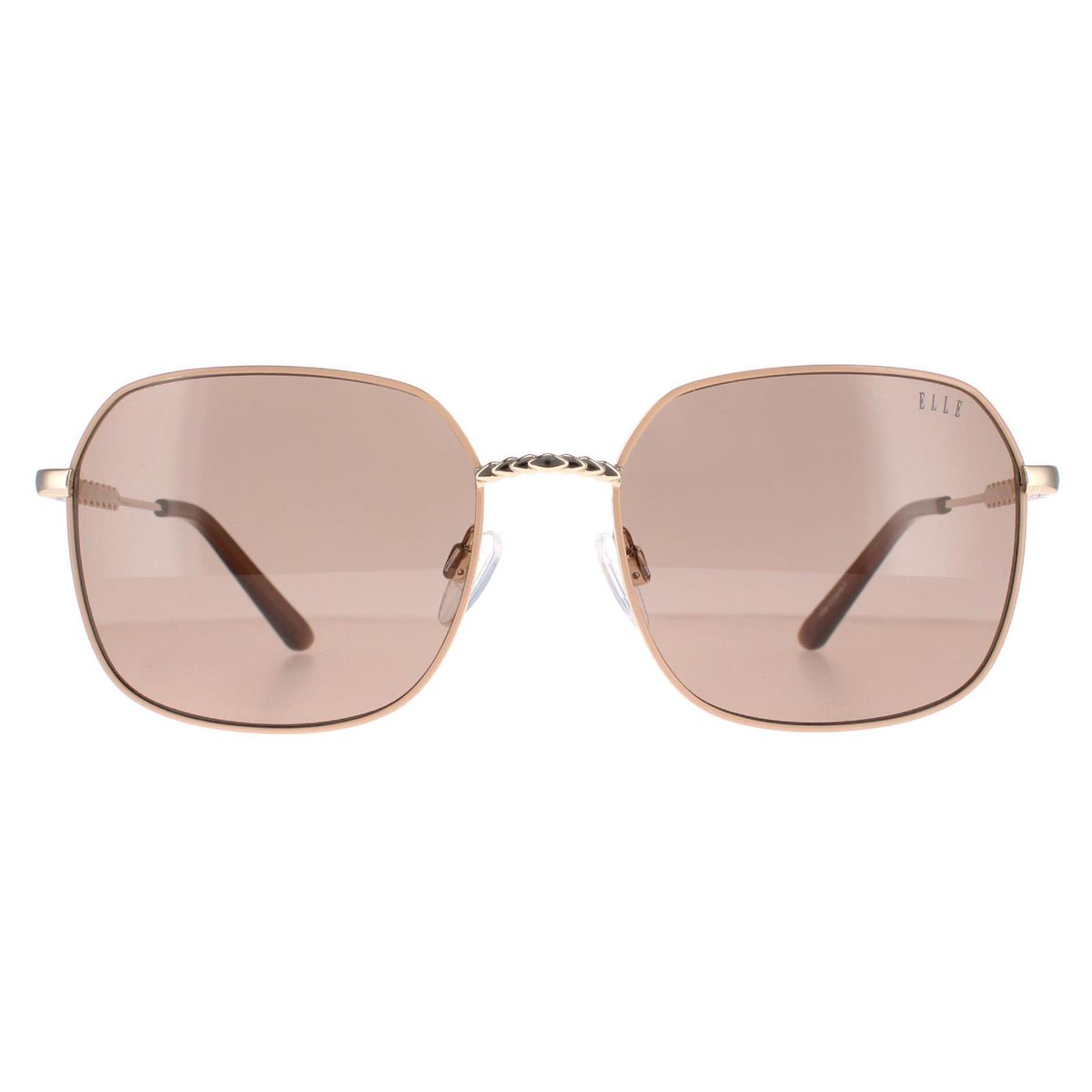 Damen Square Sonnenbrille Beige Braun