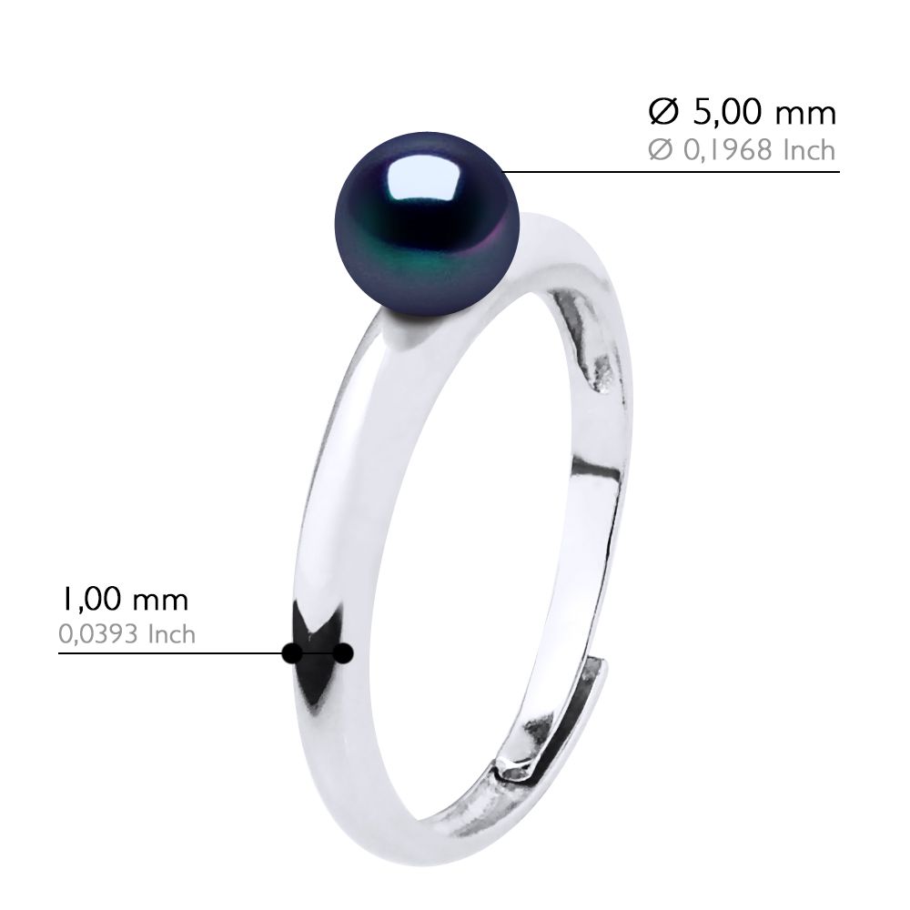 Minimalistischer Ring mit Süßwasser-Zuchtperle