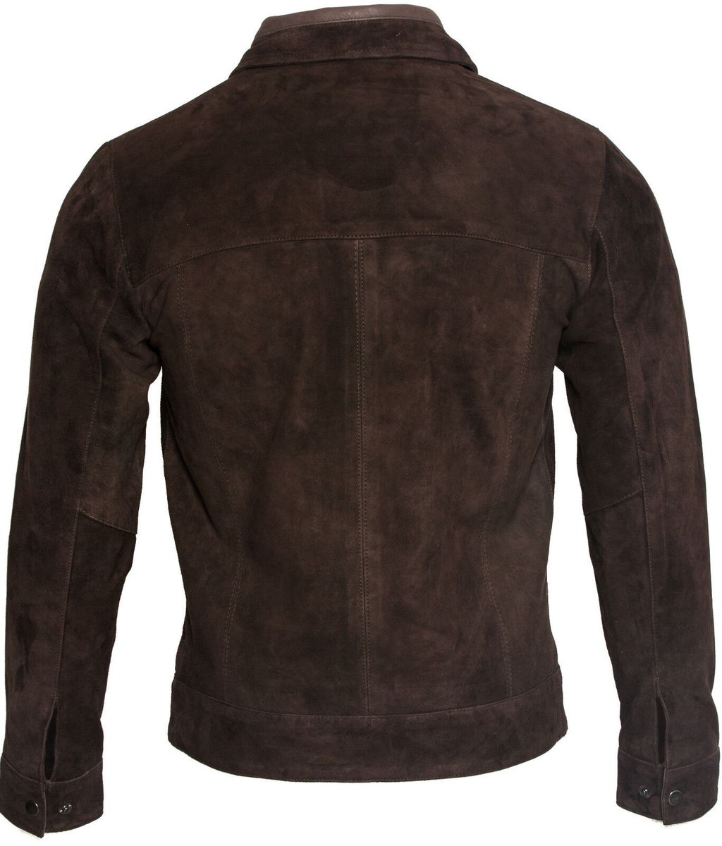 Retro-Bikerjacke aus Ziegenveloursleder