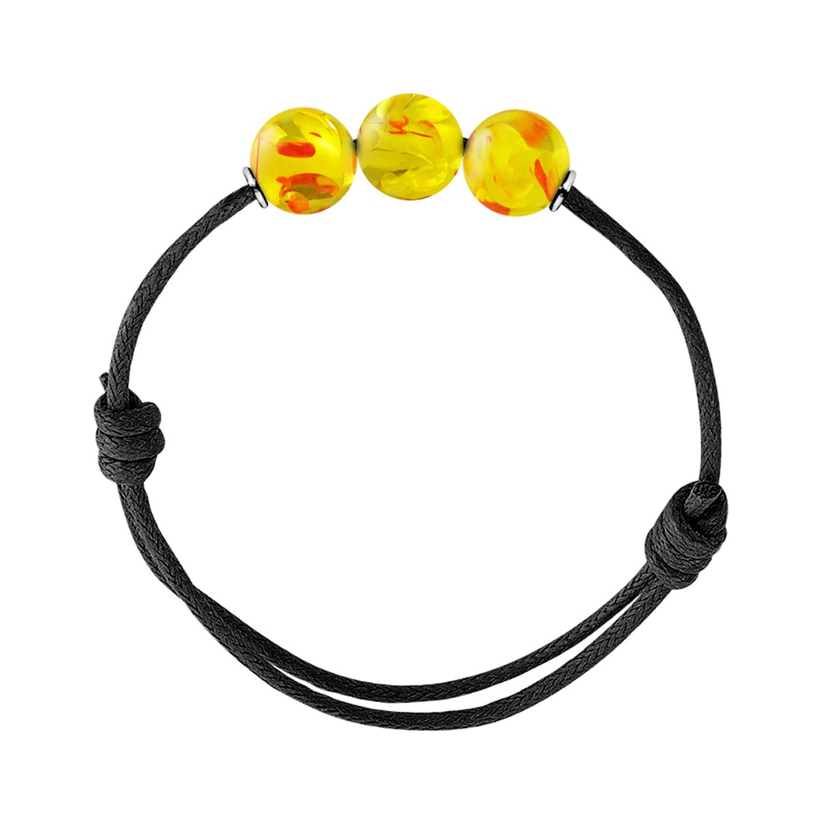 Verstellbares Kordelarmband mit Aventurin-Perlen