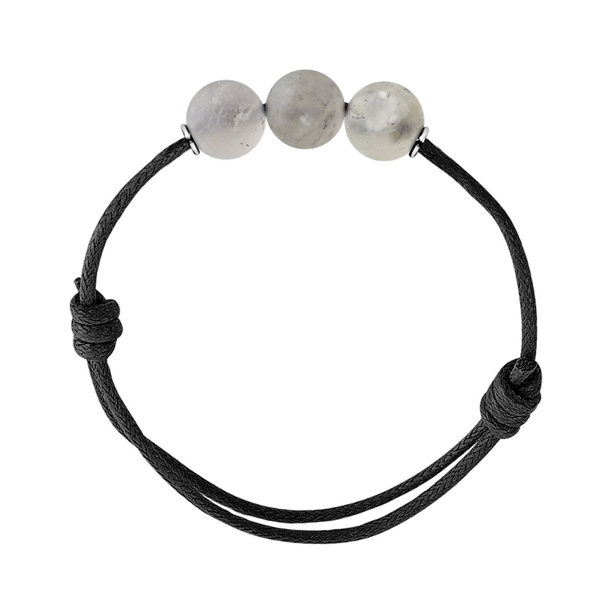 Verstellbares Kordelarmband mit Aventurin-Perlen