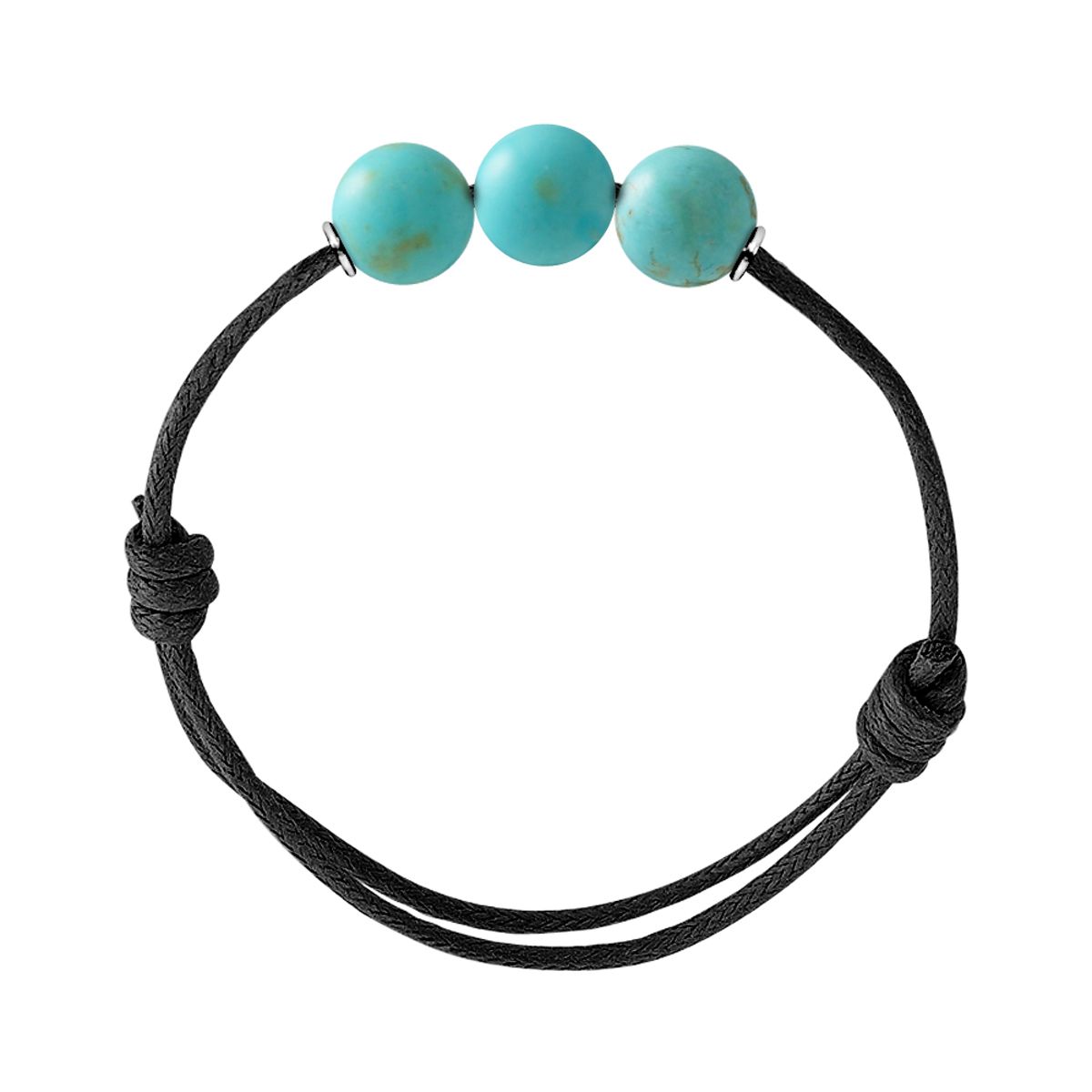 Verstellbares Kordelarmband mit Aventurin-Perlen