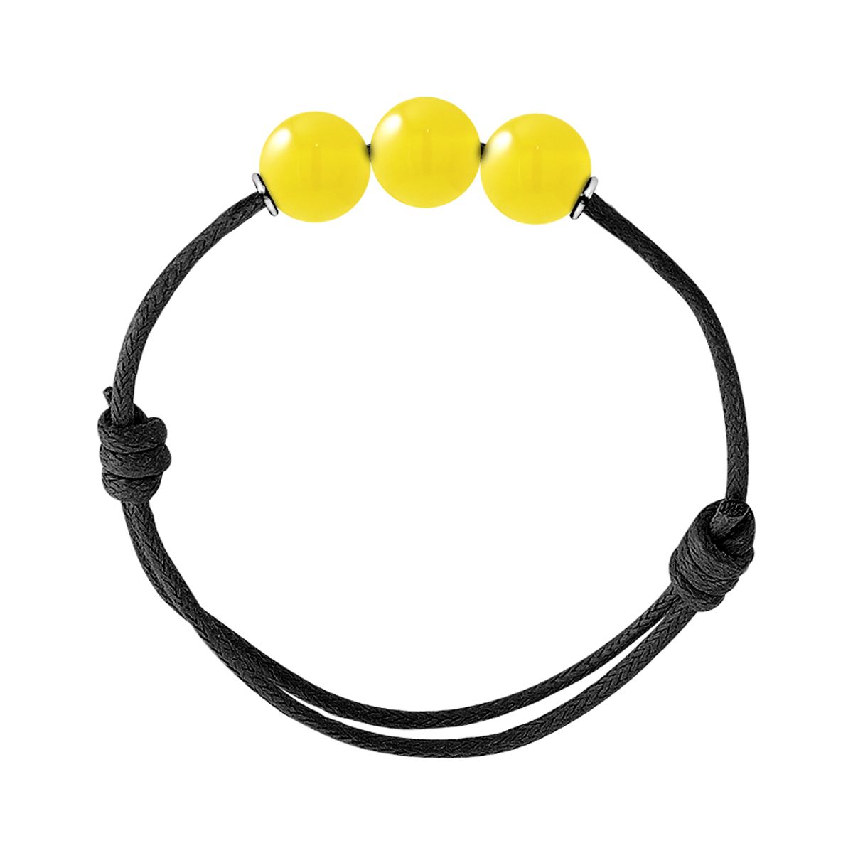 Verstellbares Kordelarmband mit Aventurin-Perlen