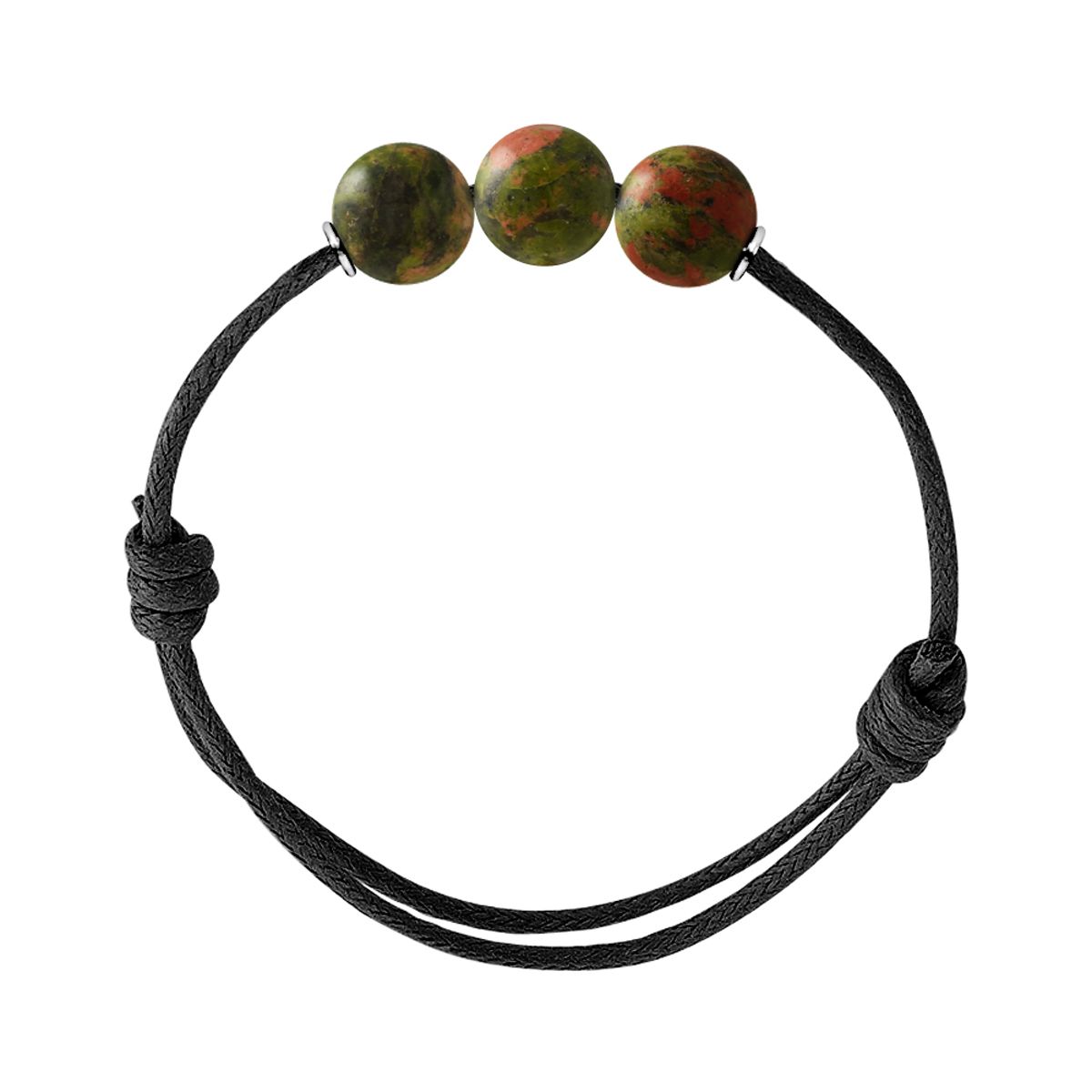Verstellbares Kordelarmband mit Aventurin-Perlen