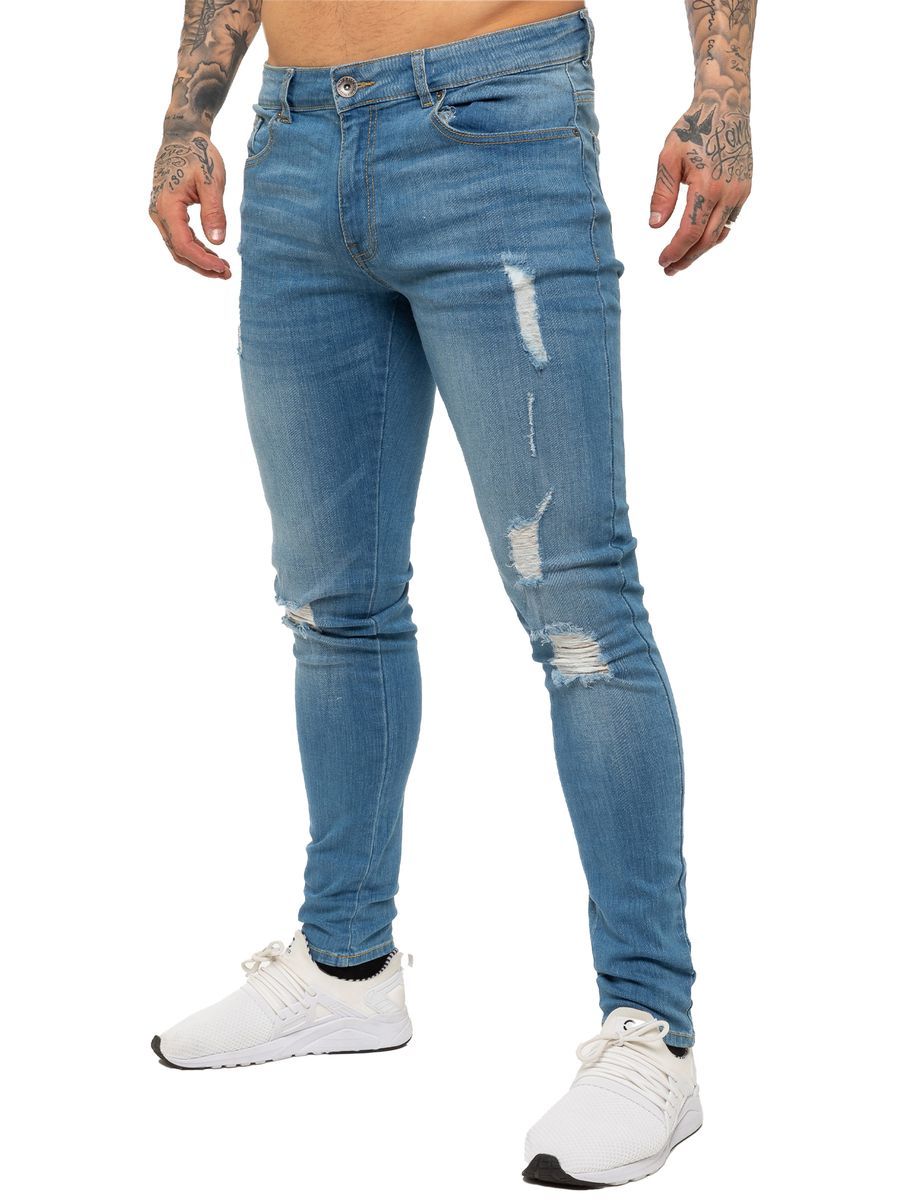 Herren Super Skinny Jeans mit Rissen