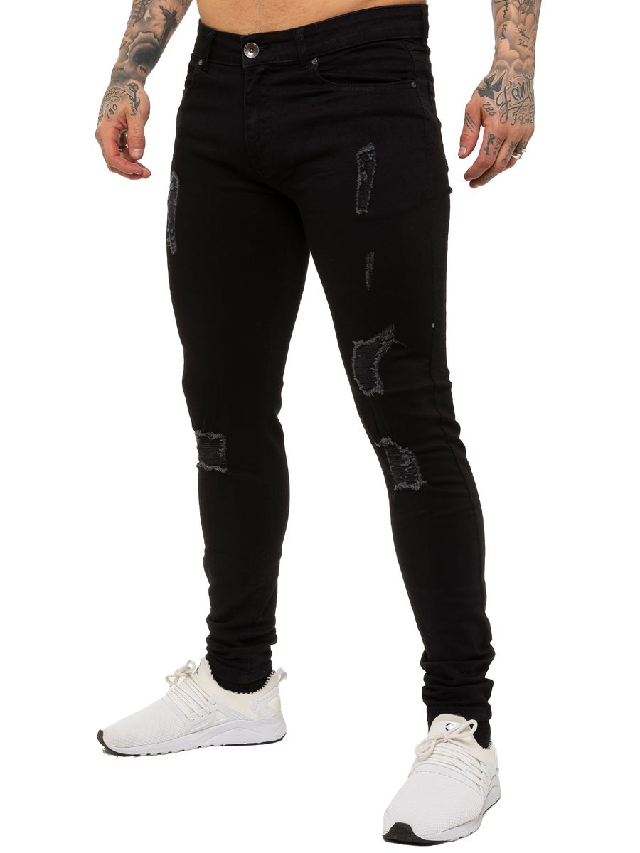 Herren Super Skinny Jeans mit Rissen