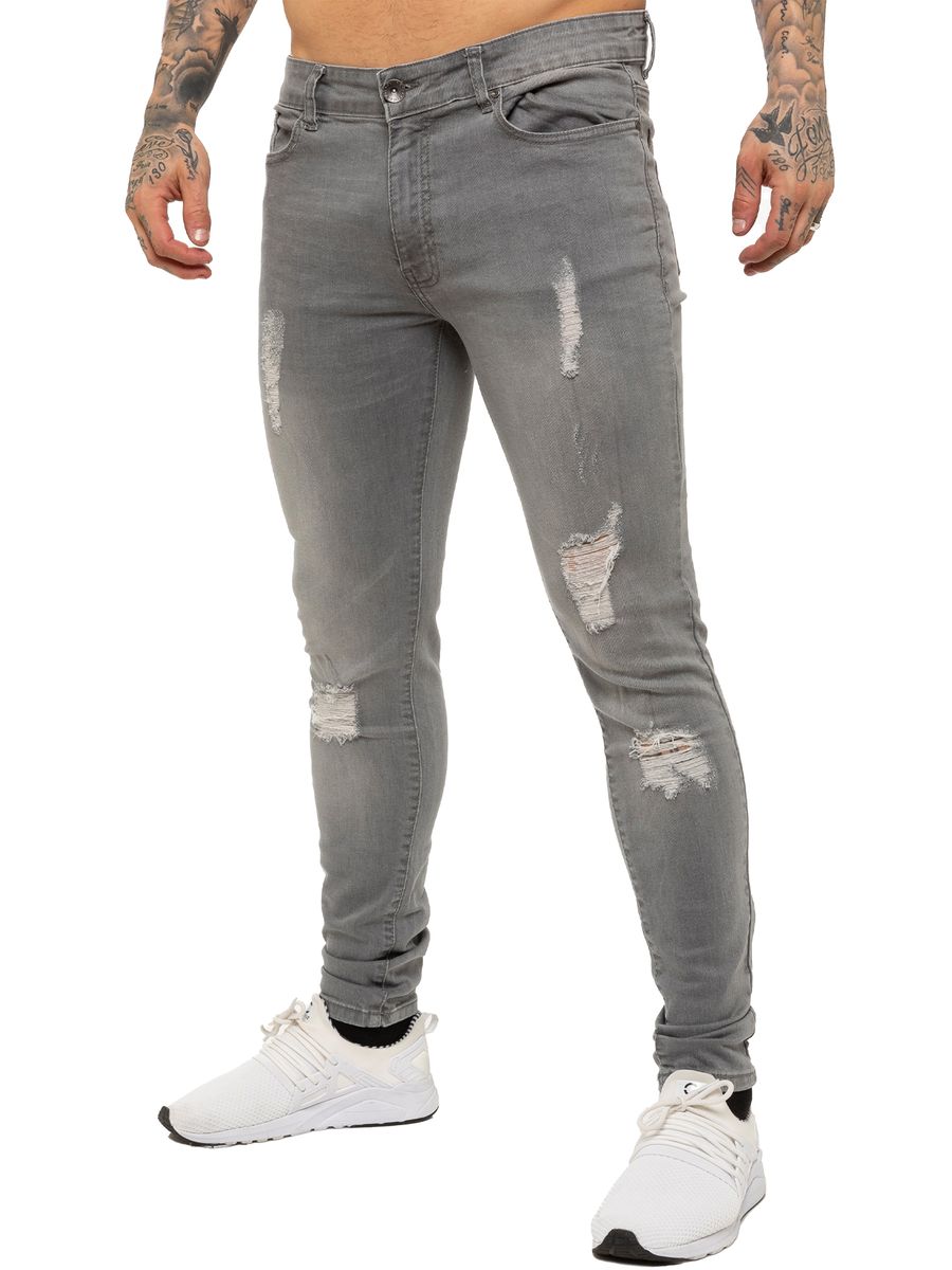 Herren Super Skinny Jeans mit Rissen