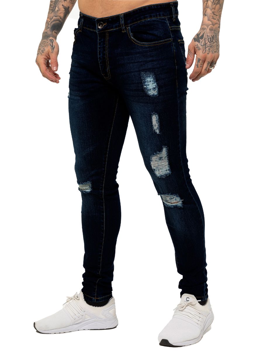 Herren Super Skinny Jeans mit Rissen