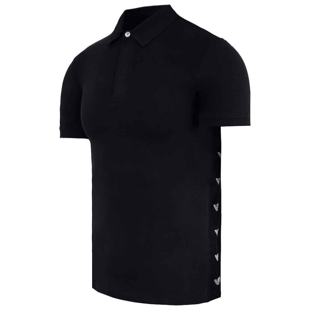 Schlichtes Poloshirt mit seitlichem Logo-Band