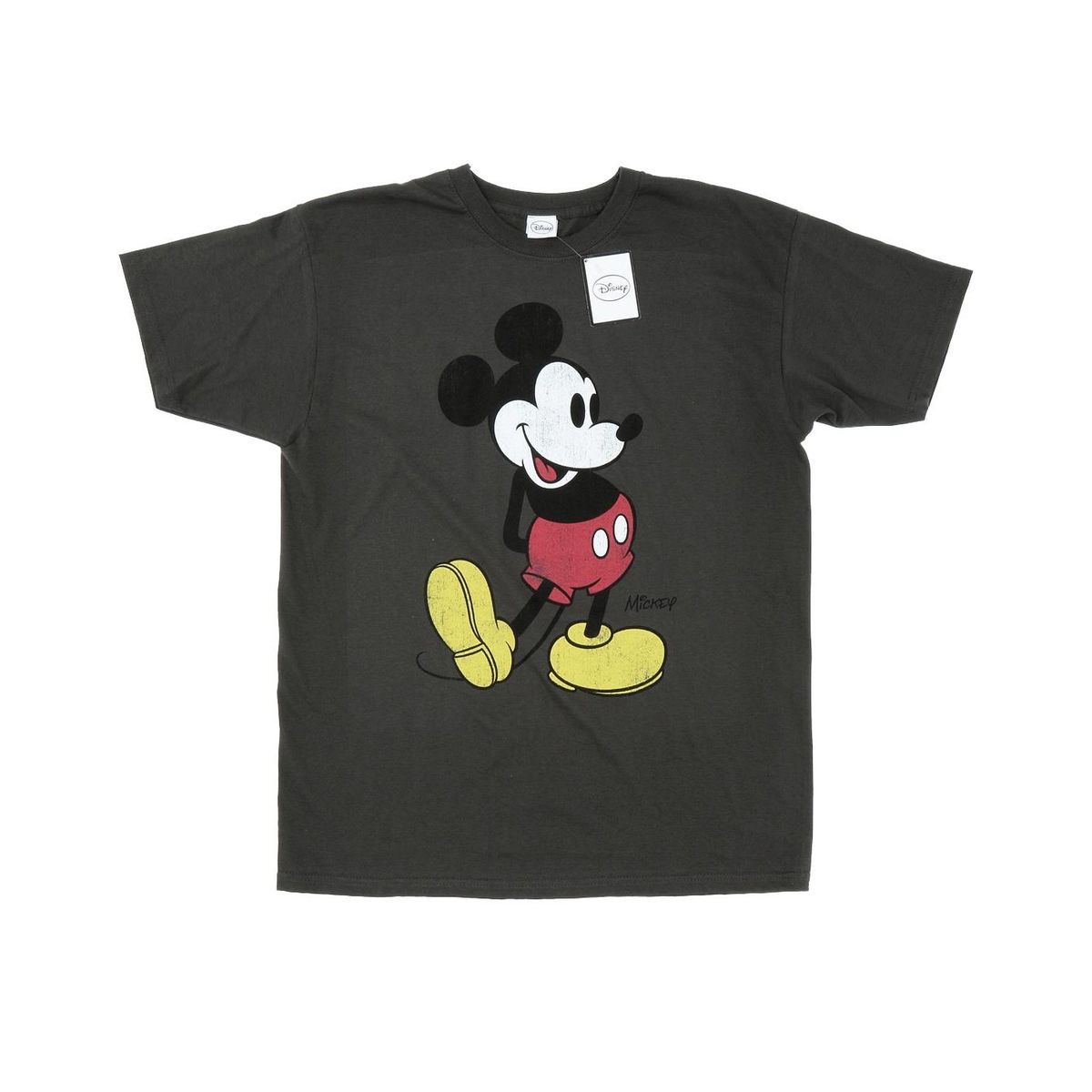 Disney Herren Mickey Mouse Classic Kick T-Shirt (Light Graphite)