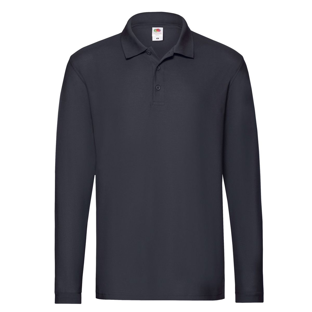 Fruit of the Loom - "Premium" Poloshirt für Herren Langärmlig (Marineblau)