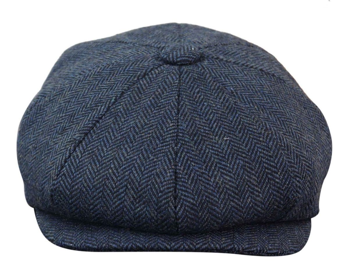 Herringbone Tweed Schirmmütze