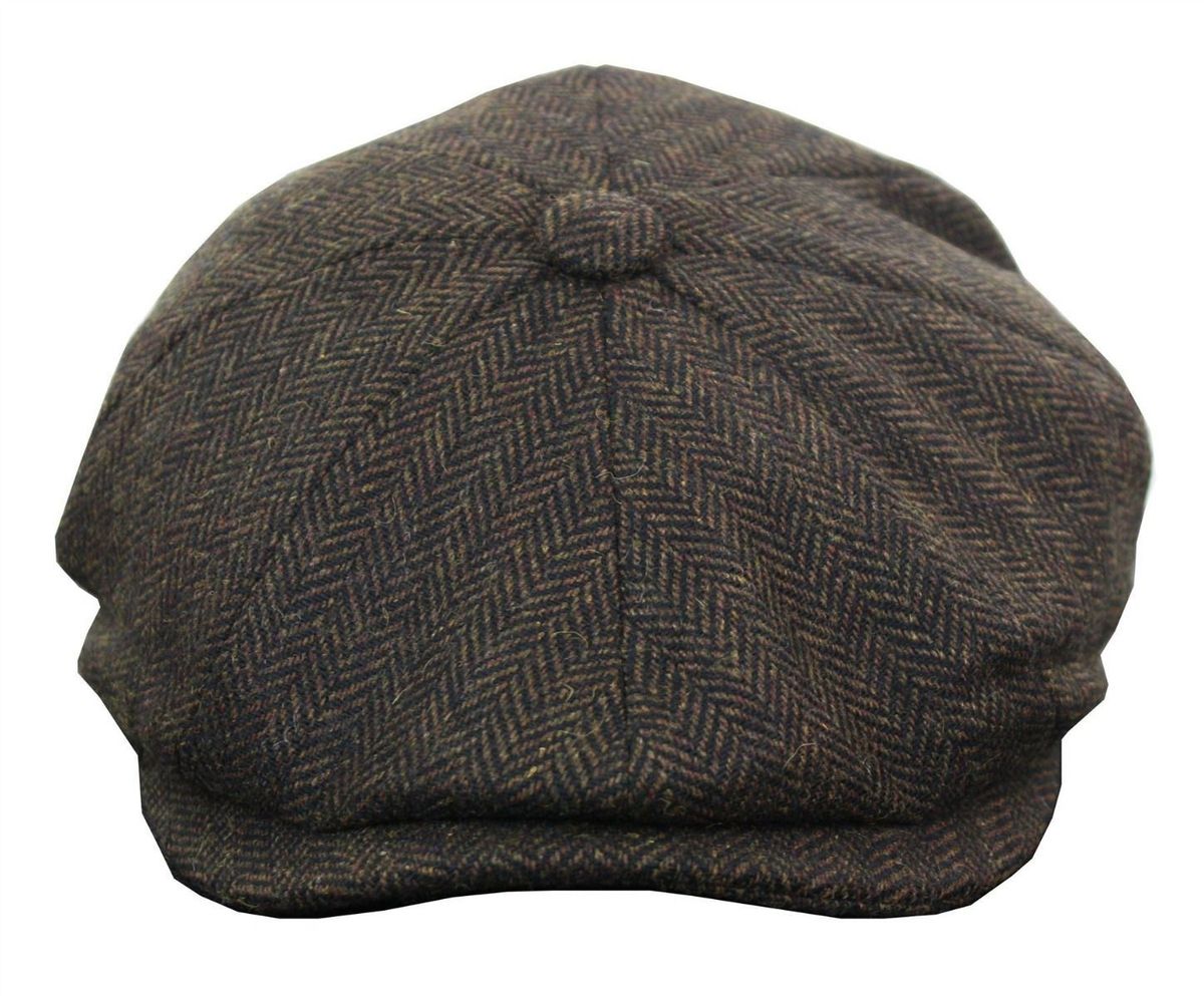Herringbone Tweed Schirmmütze