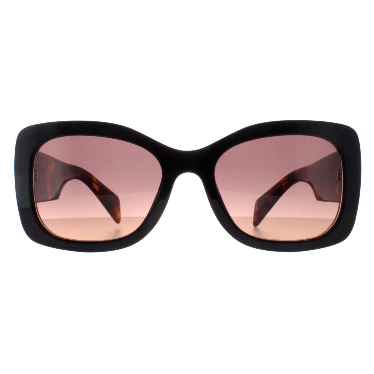 Übergroße, quadratische Sonnenbrille mit braunem Farbverlauf