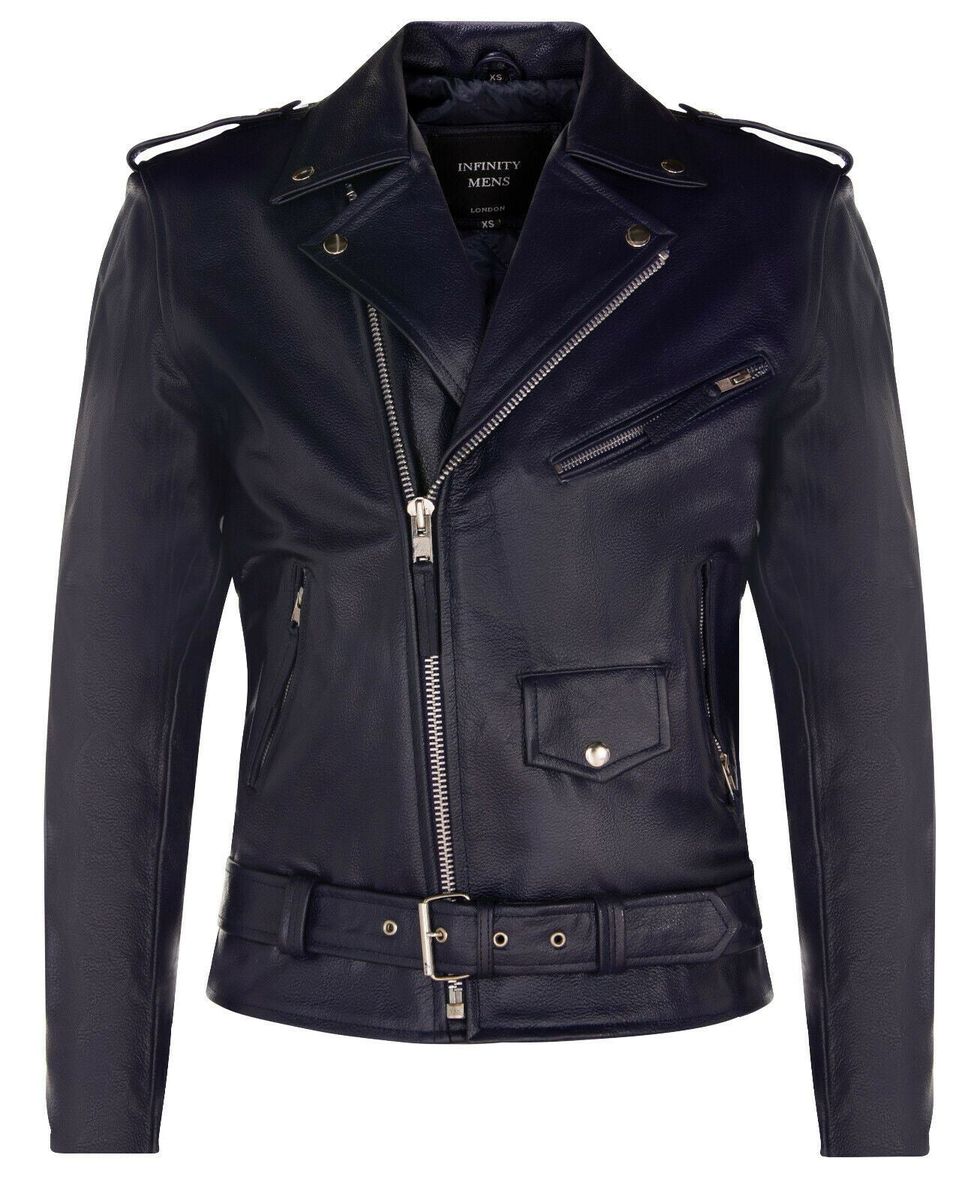 Klassische rote Lederjacke für Herren