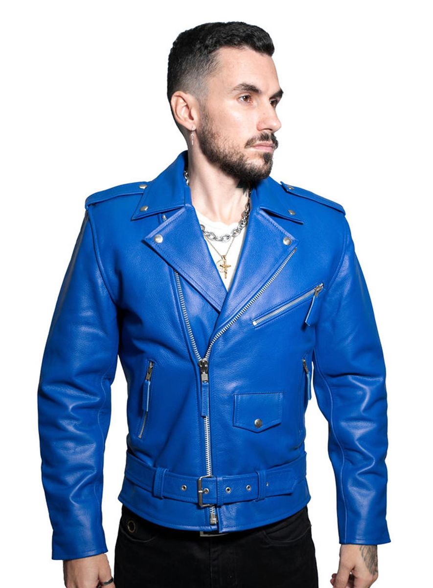 Klassische rote Lederjacke für Herren