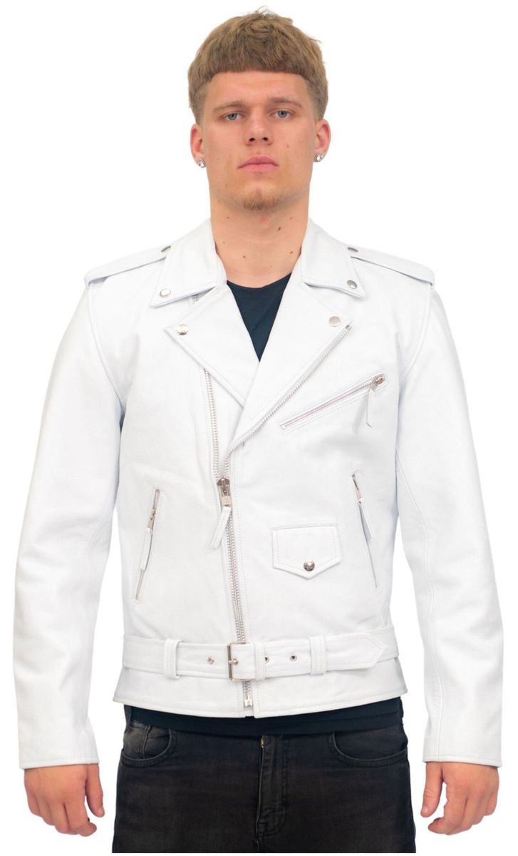 Klassische rote Lederjacke für Herren