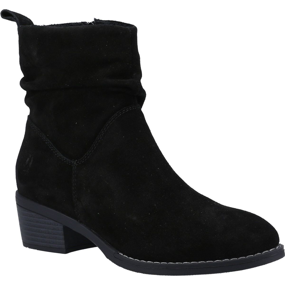 Hush Puppies Iris Wildleder Damen Schwarz Stiefel