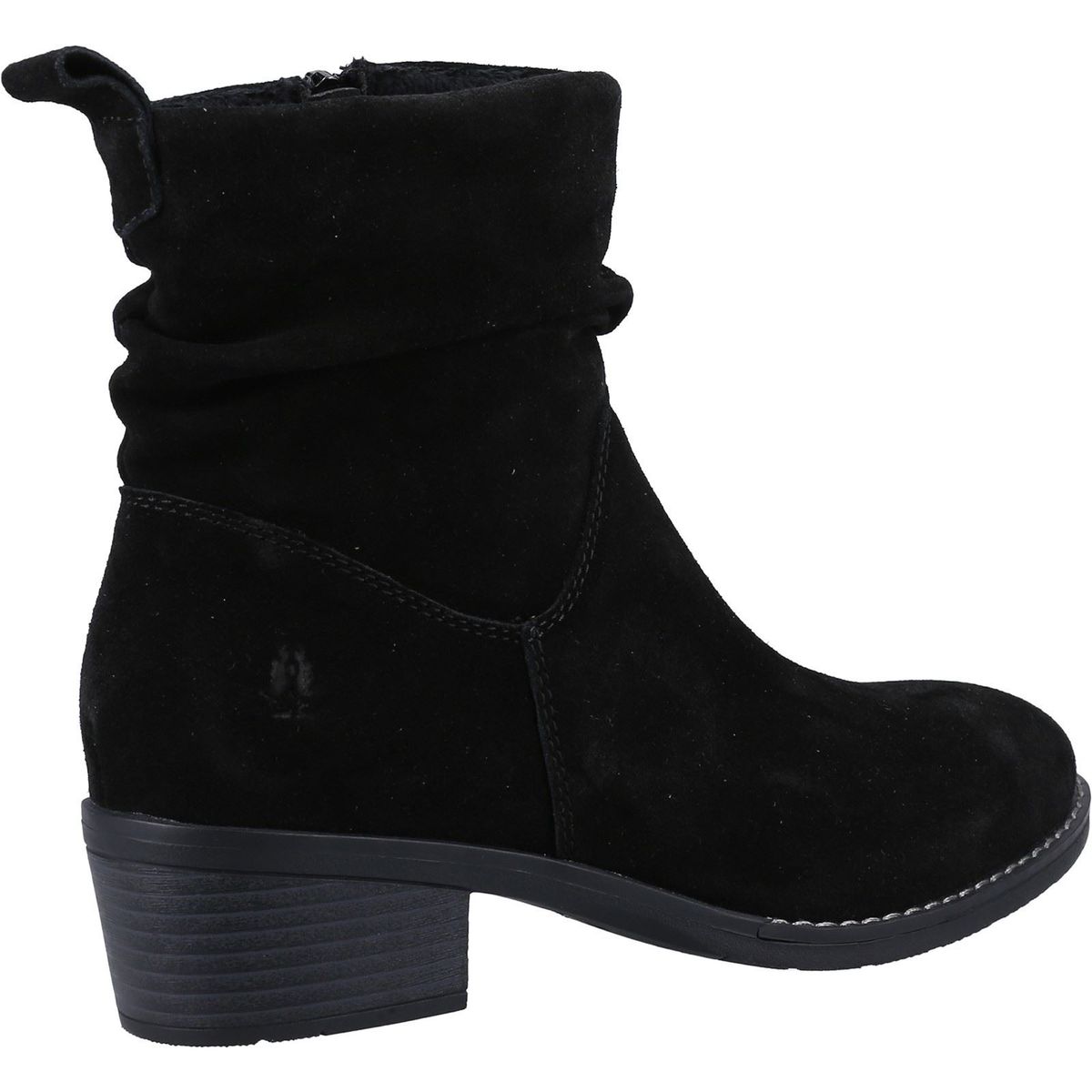 Geraffte Wildleder-Stiefeletten