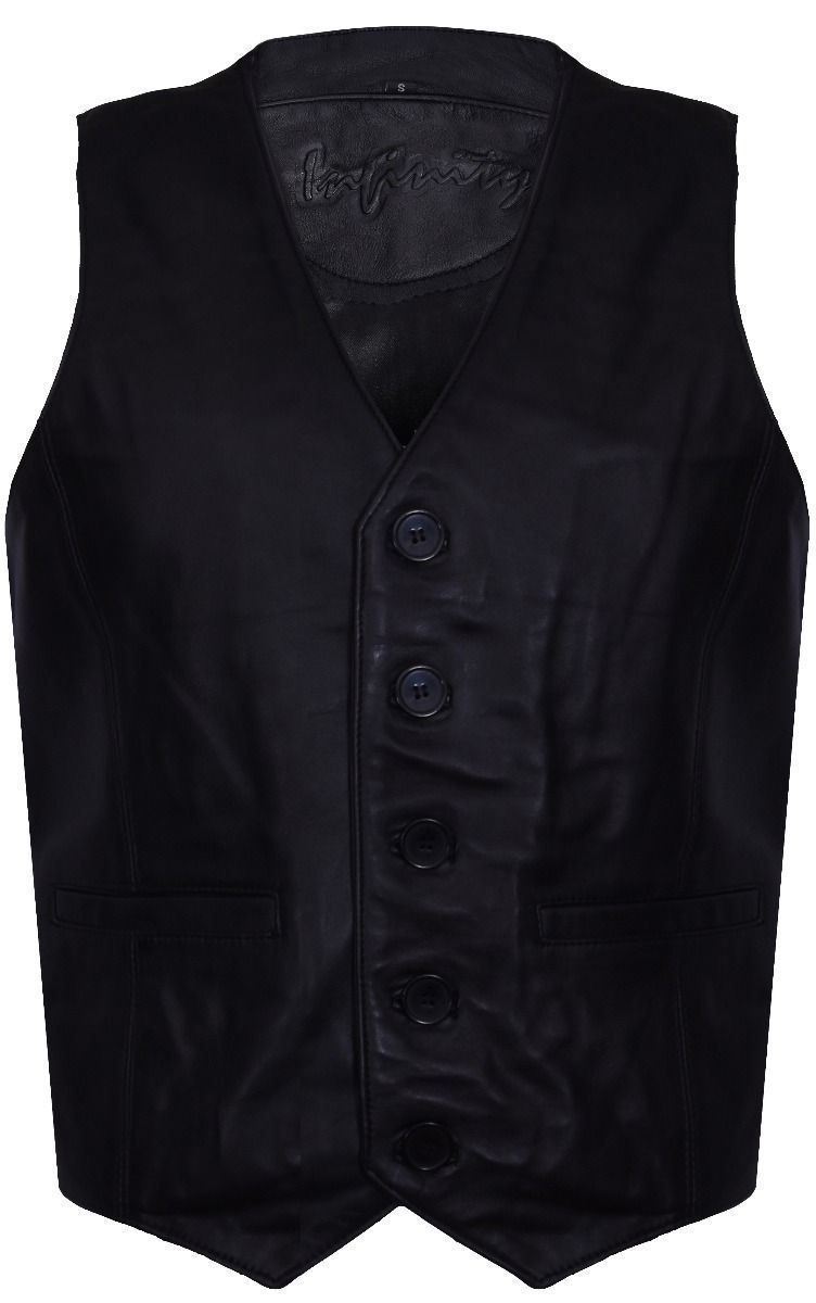 Klassische Lederweste Gilet