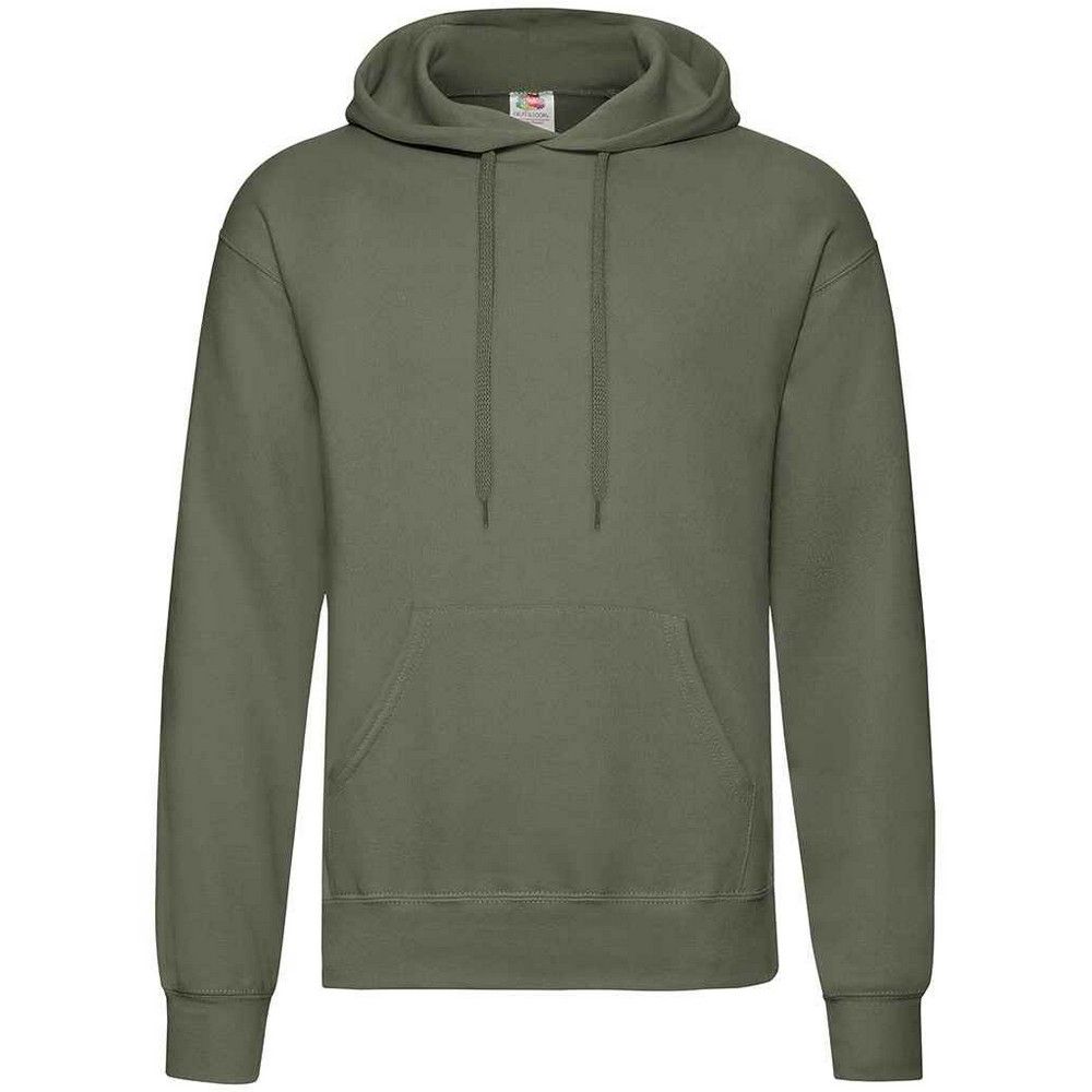 Klassisches olivgrünes Kapuzenpullover-Sweatshirt