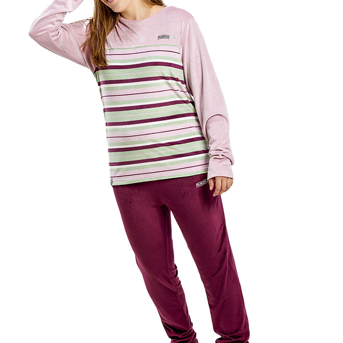 Gestreiftes langärmeliges Loungewear-Set